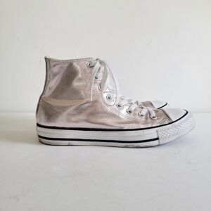 Converse Pink Rose Quartz Metallic Hi Tops Size 9 40 Streetwear Sneakers